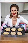 Woman Holding Cookie Tray