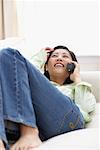 Woman Using Cordless Telephone