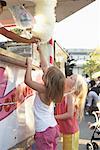 Children Buying Cotton Candy