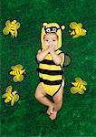 Portrait de bébé en Costume d'abeille