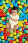 Baby Girl in Ball Pit