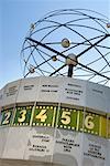 Monde horloge, Alexanderplatz, Berlin, Allemagne