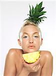 Portrait of Woman with Pineapple