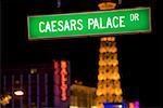 Vue d'angle faible d'un signe du nom de la rue, Las Vegas, Nevada, USA
