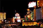 Buildings lit up at night, Las Vegas, Nevada, USA