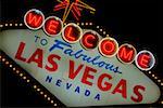 Nahaufnahme der Schild Las Vegas, Las Vegas, Nevada, USA