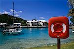 Side view of a red signboard, Bermuda