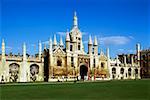 Striking view of Kings College, Cambridge, England