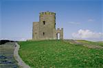 Castle on cliffs, Cliffs of Moher Republic of Ireland