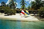 Segelboote am Strand, Caneel Bay, US Virgin Islands