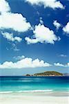 Einen Strand gesehen unter einem weiten Himmel, Caneel Bay, St. John, US Virgin Islands