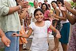 Girl Dancing at Family Gathering