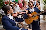 Mariachi-Musiker bei Familie Versammlung