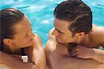 Man and Woman in Swimming Pool