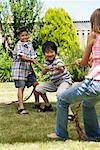 Children Playing Tug of War Game