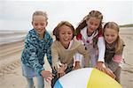 Children Playing with Large Beach Ball