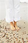 Close-up of Woman's Feet on Beach