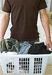 Boy with Laundry Basket