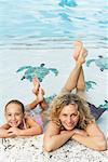 Mother and Daughter in Swimming Pool