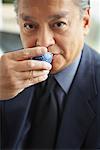 Portrait of Man Drinking Tea