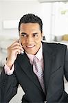 Businessman Using Cellular Phone