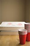 Pizza Boxes and Plastic Cups