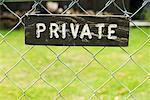 Private Zeichen auf Zaun