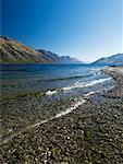 Rivage au lac Wakatipu, Queenstoen, Nouvelle-Zélande