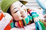 Close-up of a young woman smiling