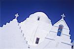 Low angle view of a church, Santorini, Cyclades Islands, Greece