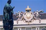 Low angle view of a statue in front of a palace, Hofburg Palace Vienna, Austria
