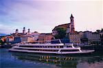 Yacht in a river, Danube River, Melk, Austria