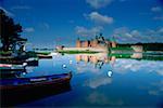 Reflection of a castle in a pond, Kalmar Castle, Smaland, Sweden