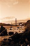 Bridge over a bay, Golden Gate Bridge, San Francisco, California USA