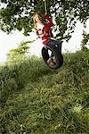 Girl on Tire Swing