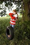 Girl on Tire Swing