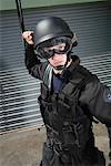 SWAT Officer Holding Waffe