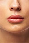 Gros plan des lèvres de la femme