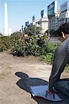 Man Looking at Map, Buenos Aires, Argentina