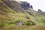 Chemin d'accès du côté de la falaise, île de Skye, en Ecosse