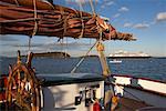 The Margaret Todd Schooner, Cruise Ship in the Distance, Bar Harbor, Maine, USA