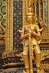 Statue en or, Wat Phra Kaew, Bangkok, Thaïlande