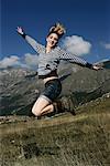 Woman Jumping, Abruzzi, Italy