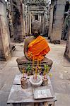 Statue de Bouddha au Temple Bayon, Angkor Thom, Siem Reap, Cambodge