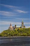 Parlamentsgebäude über den Fluss Ottawa, Ottawa, Ontario, Kanada