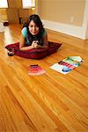 Portrait of Woman With Paint Samples