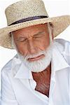 Portrait of Man in Straw Hat