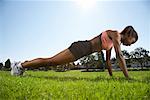 Girl Doing Push-Ups