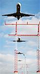 Multiple Exposure of Airplanes Landing at Airport