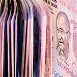 Nahaufnahme der Indischen Rupie fünfzig Banknoten